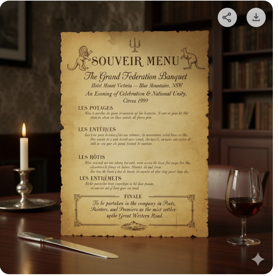 Vintage tea and brandy setup